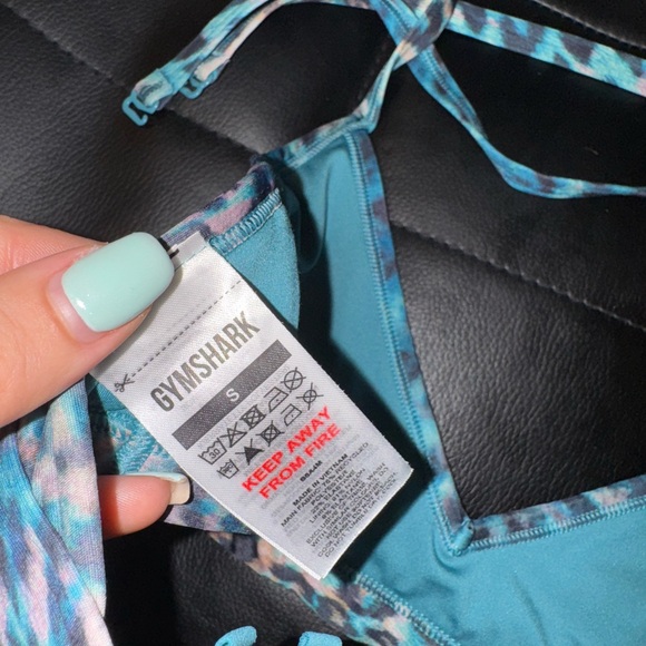 Power minimal Gymshark Blue Leopard sports bra - Picture 3 of 3